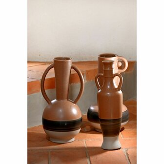 Vaas DKD Home Decor Wit Grijs Terra cotta Porselein 9,6 x 9 x 28,6 cm 9,6 x 9 x 29 cm (3 Stuks) 2