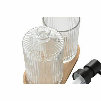 Badset Home ESPRIT Transparant Natuurlijk Bamboe Kristal Modern 3 Onderdelen 3