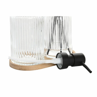 Badset Home ESPRIT Zwart Transparant Bamboe Kristal Modern 3 Onderdelen 2