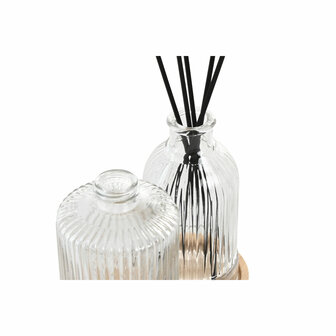 Badset Home ESPRIT Zwart Transparant Bamboe Kristal Modern 3 Onderdelen 3
