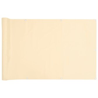 Balkonscherm 1000x75 cm PVC cr&egrave;mekleurig 2