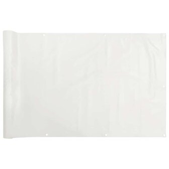Balkonscherm 400x75 cm PVC wit 2