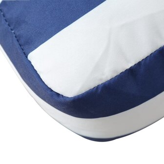 Palletkussen gestreept 80x40x12 cm stof blauw en wit 7