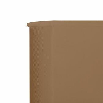Windscherm 6-panelen 800x120 cm stof taupe 4