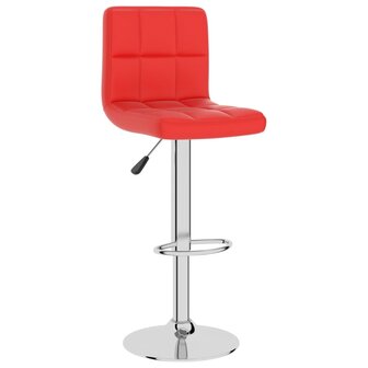 Barkruk kunstleer rood 2