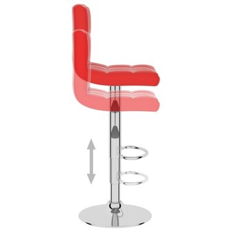 Barkruk kunstleer rood 6