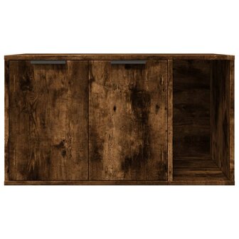 Kattenbakkast 80x50x45 cm bewerkt hout gerookt eikenkleurig 5