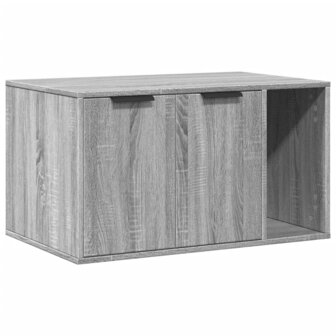 Kattenbakkast 80x50x45 cm bewerkt hout grijs sonoma eikenkleur 2
