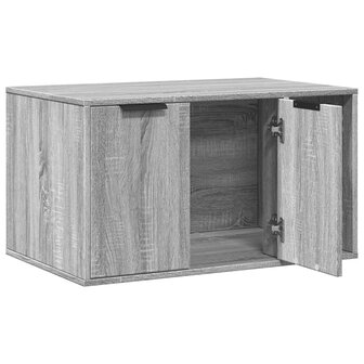 Kattenbakkast 80x50x45 cm bewerkt hout grijs sonoma eikenkleur 4