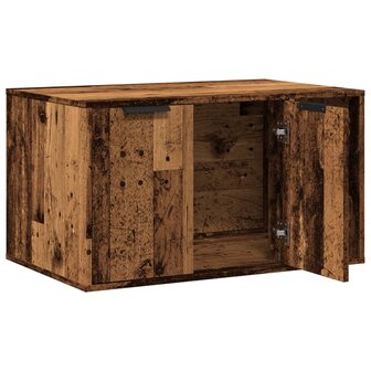 Kattenbakkast 80x50x45 cm bewerkt hout oud houtkleurig 4