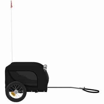 Hondenfietstrailer oxford stof en ijzer zwart 5