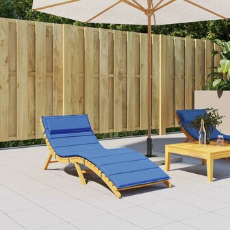 Ligbedkussen 180x60x4 cm oxford stof koningsblauw 1