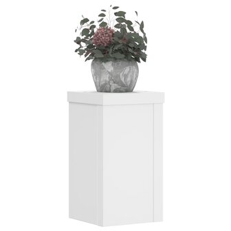 Plantenstandaards 2 st 10x10x18 cm bewerkt hout wit 3