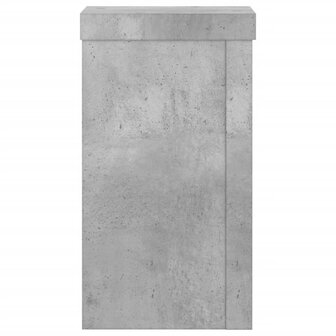Plantenstandaards 2 st 10x10x18 cm bewerkt hout betongrijs 5