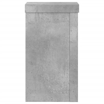 Plantenstandaards 2 st 10x10x18 cm bewerkt hout betongrijs 6