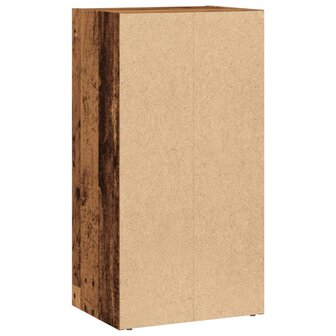 Boekenkast 40x30x77 cm bewerkt hout oud houtkleurig 6