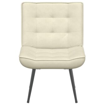 Relaxstoel 64x74x84 cm fluweel cr&egrave;mekleurig 4