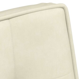 Relaxstoel met voetenbank fluweel cr&egrave;mekleurig 9