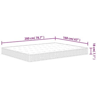 Binnenveringmatras middelhard 160x200 cm 7