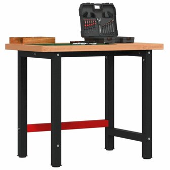 Werkbank rechthoekig 100x60x83 cm massief beukenhout 1