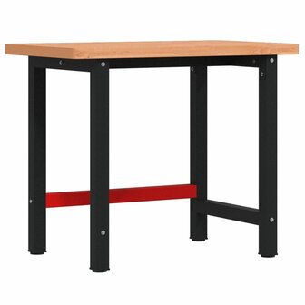 Werkbank rechthoekig 100x60x83 cm massief beukenhout 2
