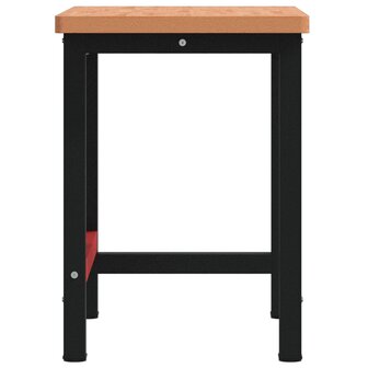 Werkbank rechthoekig 100x60x83 cm massief beukenhout 6