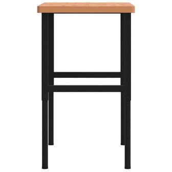Werkbank rechthoekig 100x60x(73-99,5) cm massief beukenhout 6