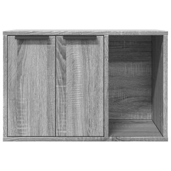 Kattenbakkast 60x40x40 cm bewerkt hout grijs sonoma eikenkleur 5