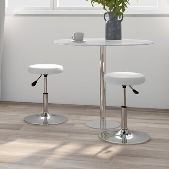 Eetkamerstoelen 2 st kunstleer wit 1