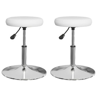 Eetkamerstoelen 2 st kunstleer wit 2