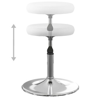 Eetkamerstoelen 2 st kunstleer wit 6