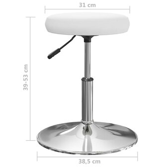 Eetkamerstoelen 2 st kunstleer wit 8