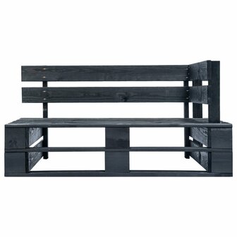 Tuinbank pallet met zandkleurige kussens grenenhout 4