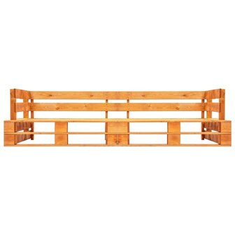 2-delige Bankenset pallet met grijze kussens grenenhout 4