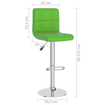 Barkruk kunstleer groen 9