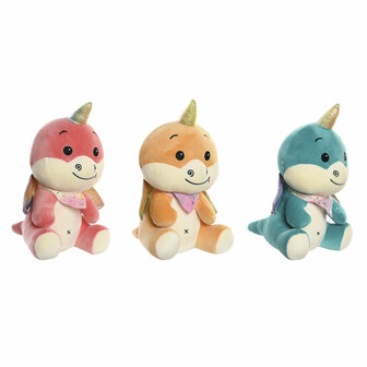 Knuffel DKD Home Decor Geel Oranje Munt Polyester Kinderen 19 x 20 x 28 cm (3 Stuks) 1