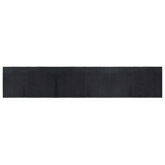 Vloerkleed rechthoekig 60x300 cm bamboe zwart 2