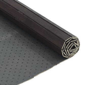 Vloerkleed rechthoekig 70x100 cm bamboe donkerbruin 5