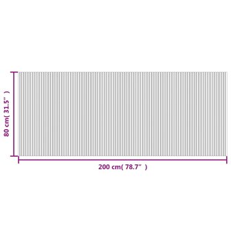 Vloerkleed rechthoekig 80x200 cm bamboe grijs 8