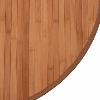 Vloerkleed rond 60 cm bamboe bruin 6