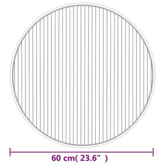 Vloerkleed rond 60 cm bamboe bruin 8