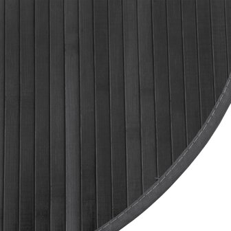 Vloerkleed rond 60 cm bamboe grijs 6