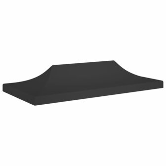 Partytentdak 270 g/m&sup2; 6x3 m zwart 1