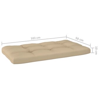 Tweezitsbank pallet met kussens honingbruin ge&iuml;mpregneerd hout 8