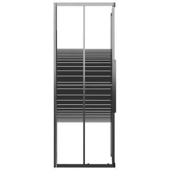 Douchecabine strepen 80x80x180 cm ESG zwart 4