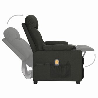 Sta-op-massagestoel stof zwart 5