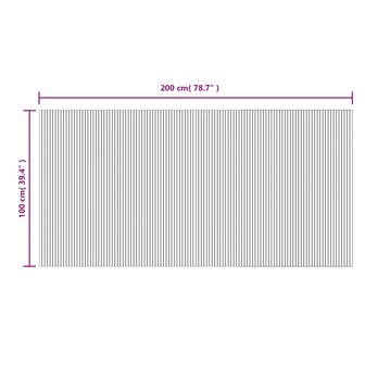 Vloerkleed rechthoekig 100x200 cm bamboe zwart 8