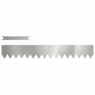 Gazonranden 10 st 100x0,5x15 cm gegalvaniseerd staal 2