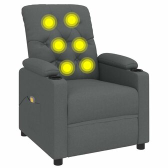 Massagestoel stof donkergrijs 2
