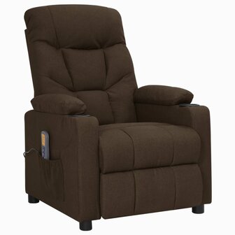 Sta-op-massagestoel stof donkerbruin 2